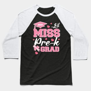 Little Miss Pre-K Grad 2024 Preschool Prek Graduation Gift For Boys Girls Kids Baseball T-Shirt